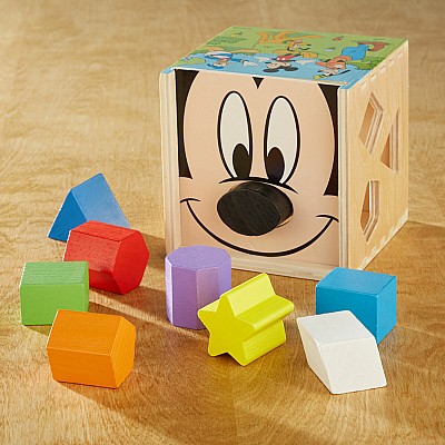 Disney Mickey Mouse & Friends Wooden Shape Sorting Cube