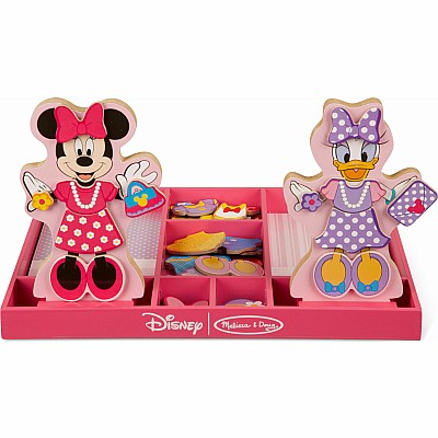 Disney Minnie & Daisy Wooden Magnetic Dress-Up