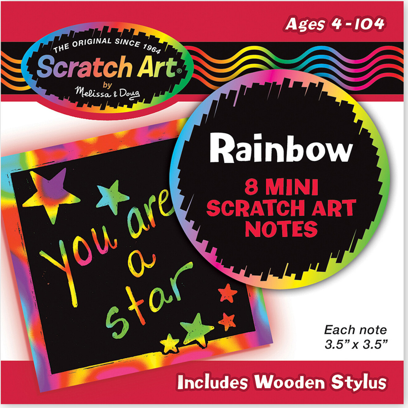 Melissa & Doug Rainbow Mini Scratch Art Notes