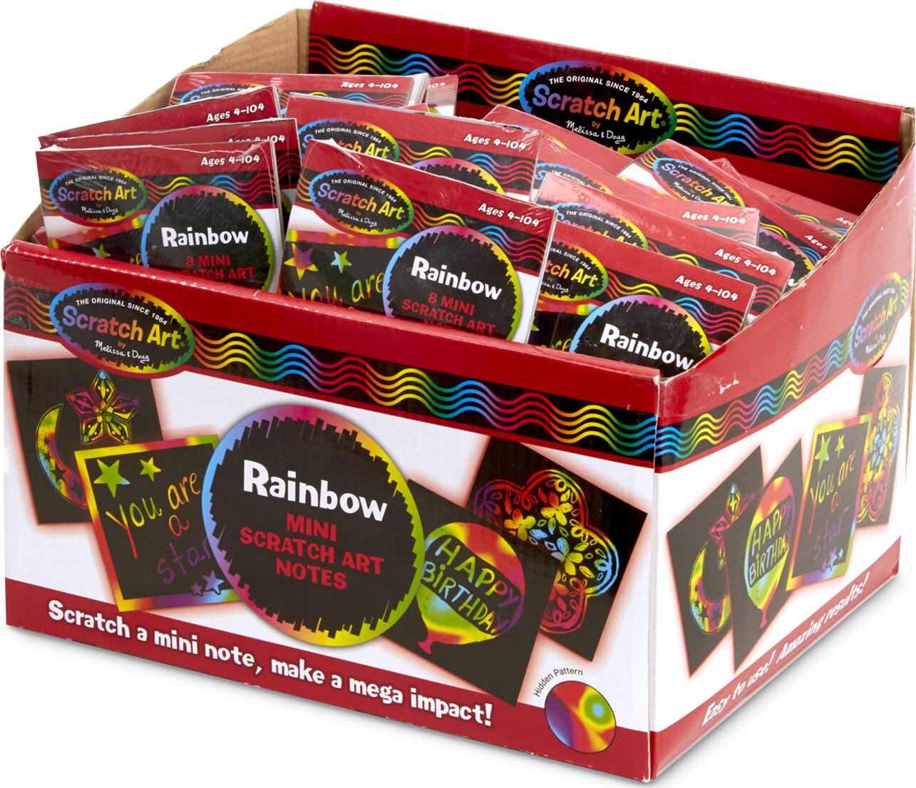 Scratch Art Box of Rainbow Mini Notes - Toys To Love