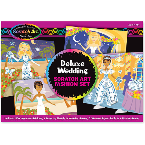 Deluxe Wedding Scratch Art Set Toy Sense