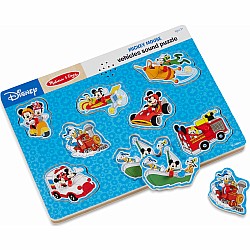 Mickey Vehicles Wooden Sound Puzzle *NW*