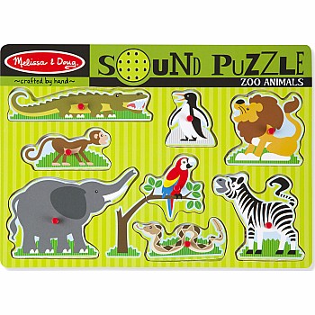 Zoo Animals Sound Puzzle - 8 Pieces