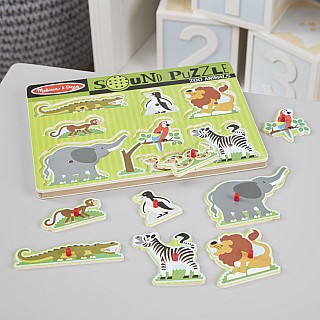 Zoo Animals Sound Puzzle - 8 Pieces