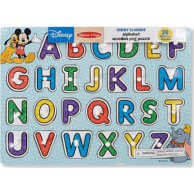 Disney Classics Wooden Alphabet Peg Puzzle