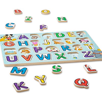 Disney Classics Wooden Alphabet Peg Puzzle