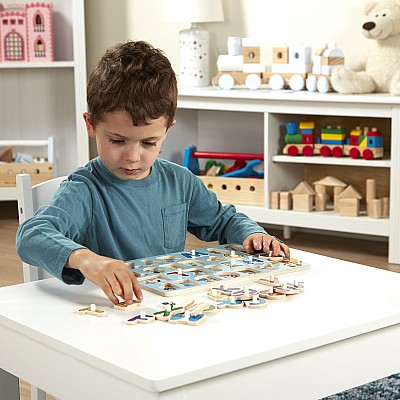 Disney Classics Wooden Alphabet Peg Puzzle