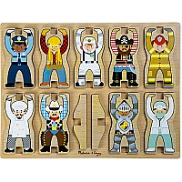 Stacking Wooden Chunky Puzzle - Jobs People Do
