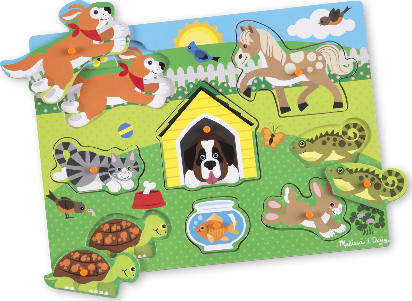 Pets Peg Puzzle 8 Pieces Melissa Doug Dancing Bear Toys