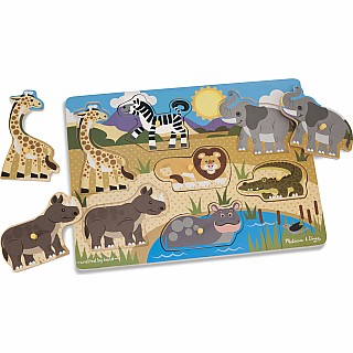 Safari Peg Puzzle - 7 Pieces