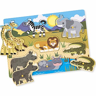 Safari Peg Puzzle - 7 Pieces