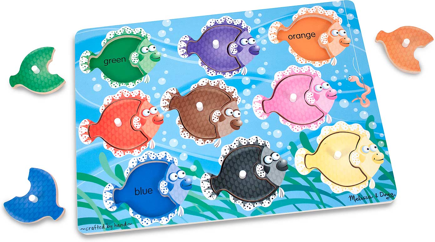 Colorful Fish Peg Puzzle Raff and Friends
