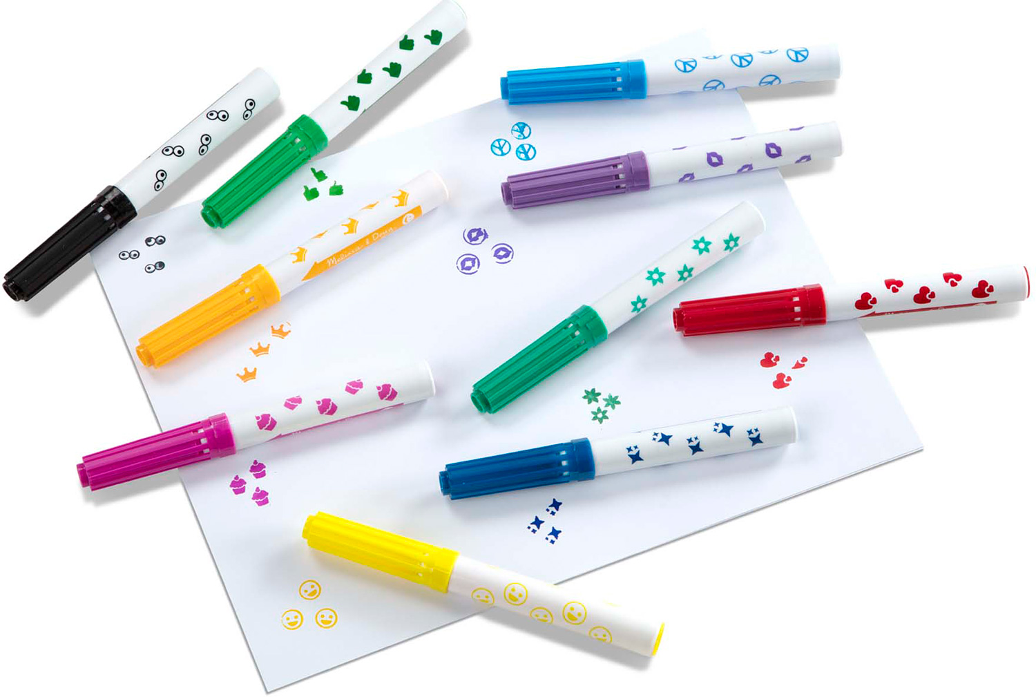 6 Pcs Line Shaped Colorful Stamp Markers – Funcraft