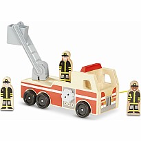 Classic Wooden Fire Truck Play Set