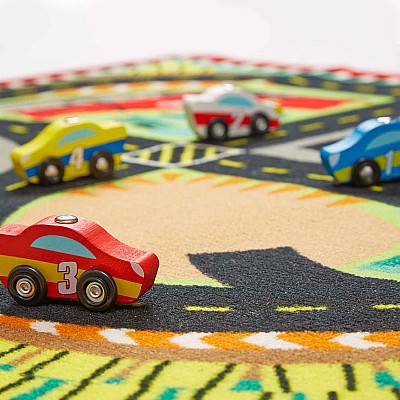 Round the Speedway Race Track Rug & Car Set