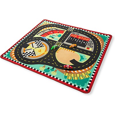 Round the Speedway Race Track Rug & Car Set