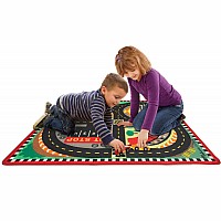 Round the Speedway Race Track Rug & Car Set