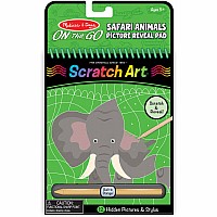 On the Go Scratch Art: Hidden Picture Pad - Safari Animals