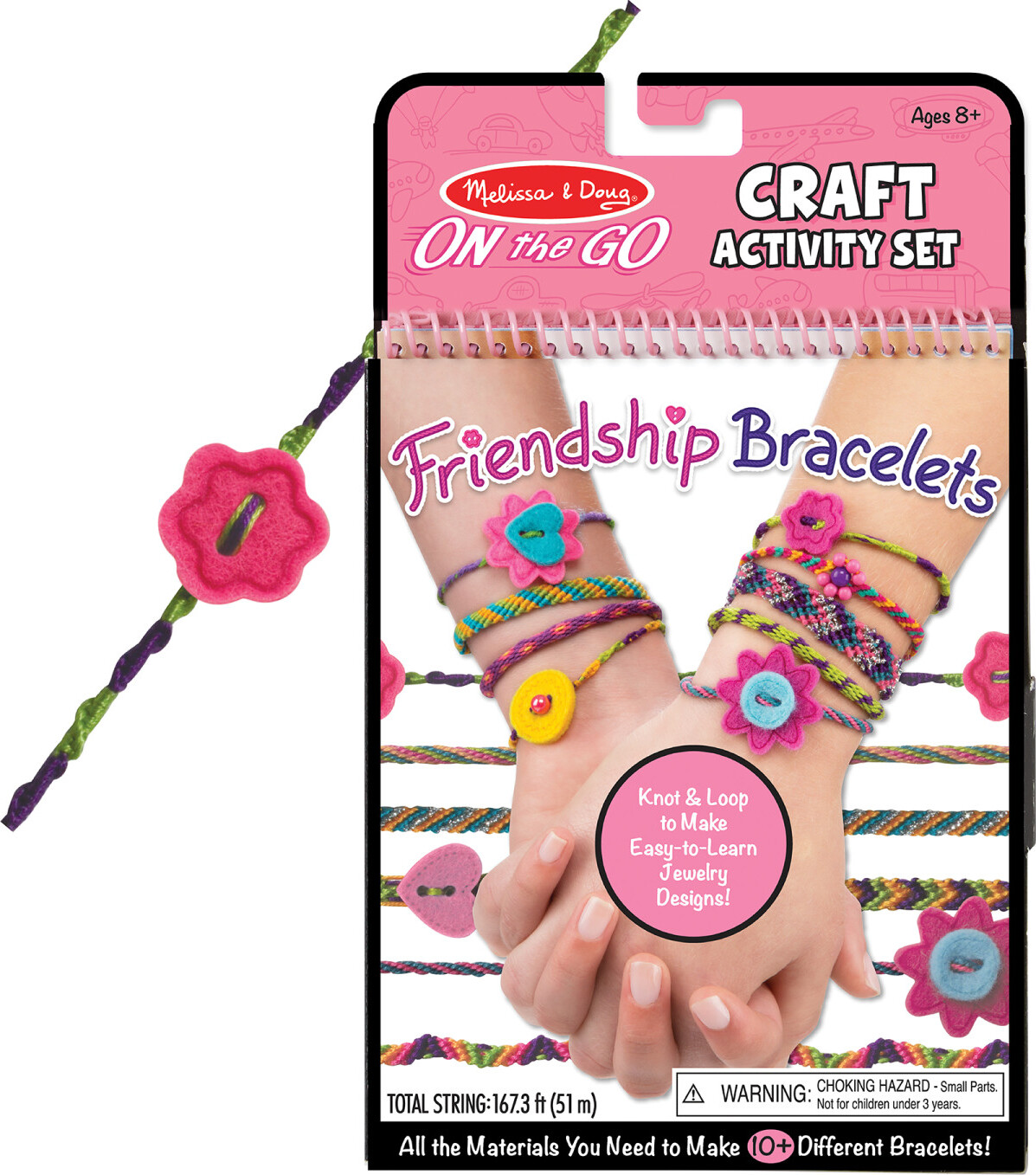 Dikence Kids Girl Crafts DIY Friendship Bracelet Making Kit for 3
