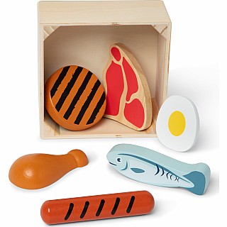 Wooden Food Groups Play Set - Protein