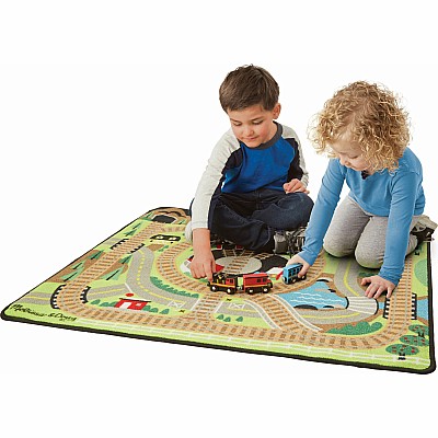 Round the Rails Train Rug