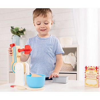 Wooden Make-a-Cake Mixer Set