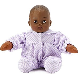 Lavender Check Huggums® Dark Skin Tone (12" doll)