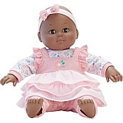 Baby Cuddles Pink Floral Dark Skin Tone (includes a bottle) (14" doll)