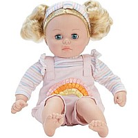 My Little Girl Rainbow Overalls - Light Skin Tone (14" doll)