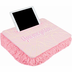 Pink & Gold Deluxe Faux Fur Lap Desk
