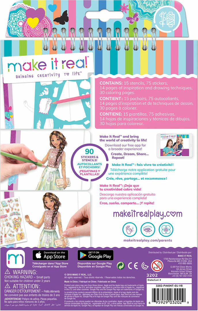  Make It Real: Fashion Design Sketchbook: Blooming