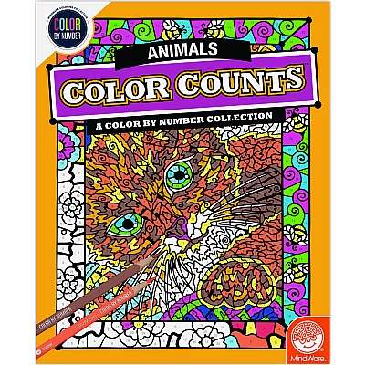 Color Counts: Animals - Colour By Number