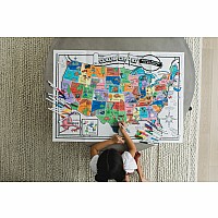 Color & Find Map Posters: USA and World