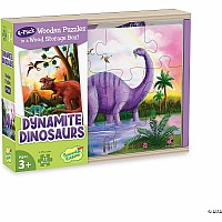 4-Pack Wooden Puzzles Dynamite Dinosaurs