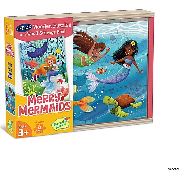 MindWare "Merry Mermaids" (12 Pc 4 in 1 Wooden Puzzle)