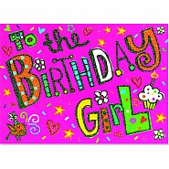 Birthday Girl Glitter Card