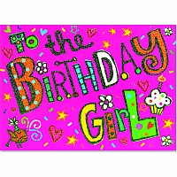 Birthday Girl Glitter Card
