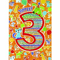 Age 3 Foil Birthday Card