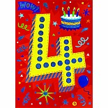 Age 4 Lettering Foil Card