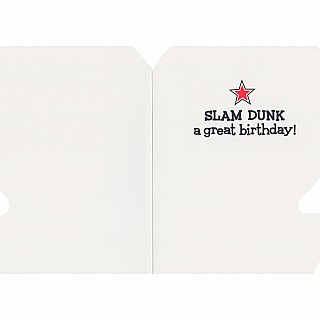 Birthday Basketball Die-Cut Card