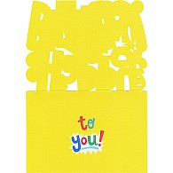 Happy Birthday Letters Die-Cut Card