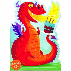 Fire Breathing Dragon Scratch & Sniff birthday card