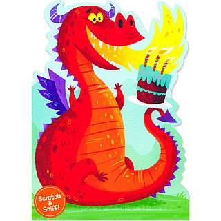 Fire Breathing Dragon Scratch & Sniff Birthday Card