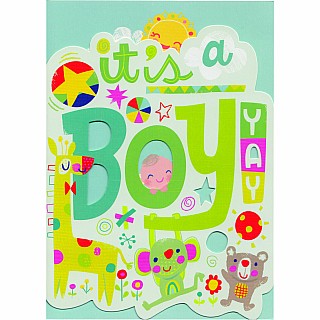 It'S A Boy Die-Cut Card
