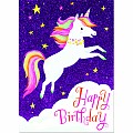 Flying Unicorn Glitter Card