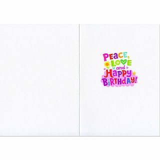 Peace & Love Birthday Card