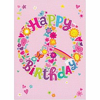 Peace & Love Birthday Card