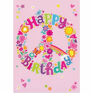 Peace & Love Birthday Card