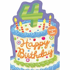 Birthday Card -Age 4 Vanilla Cake