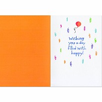 Happy Birthday Lettering Glitter Card